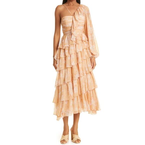 Ulla Johnson Hazel Gown in Magnolia Floral Print One Shoulder 8 NEW - Picture 8 of 9